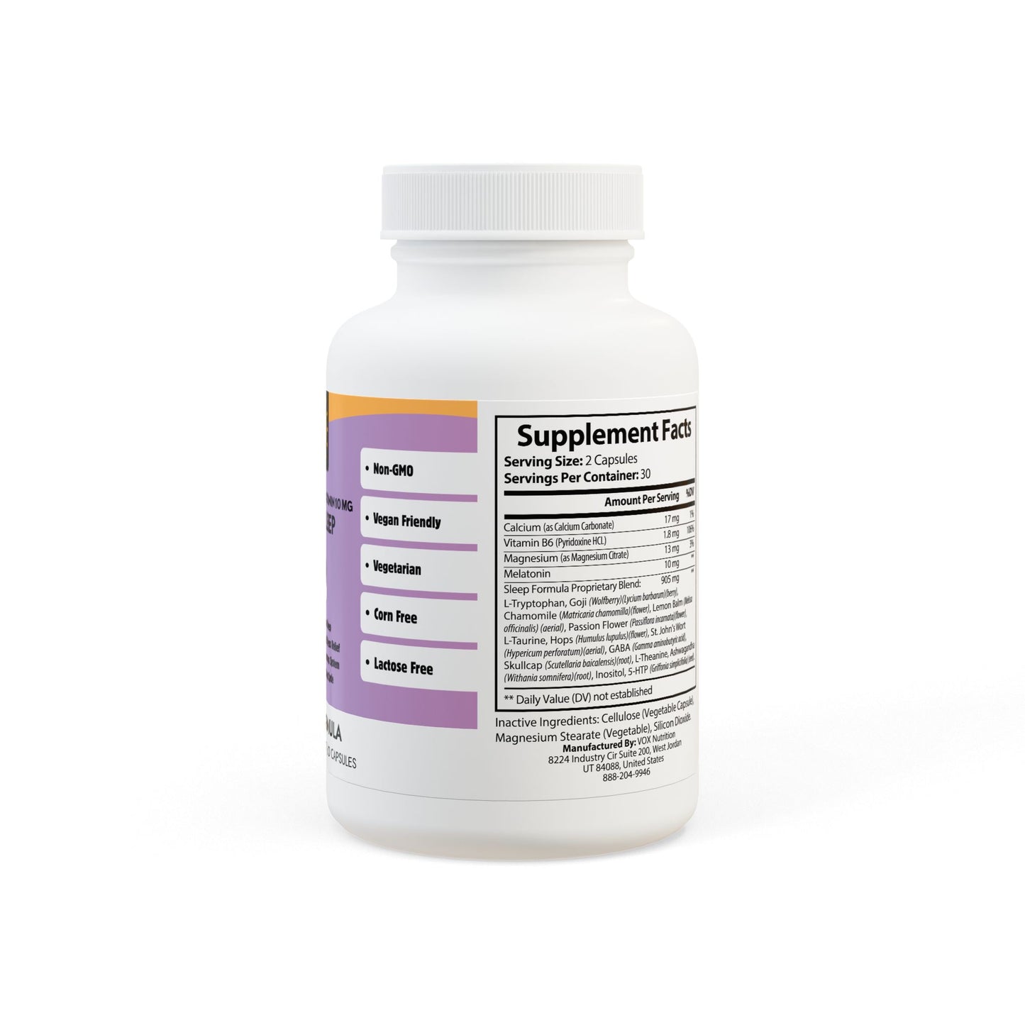 Magnesium+Melatonin 10MG Deep Sleep Supplement (60 Capsules)-Jinlume Inner Self-Care