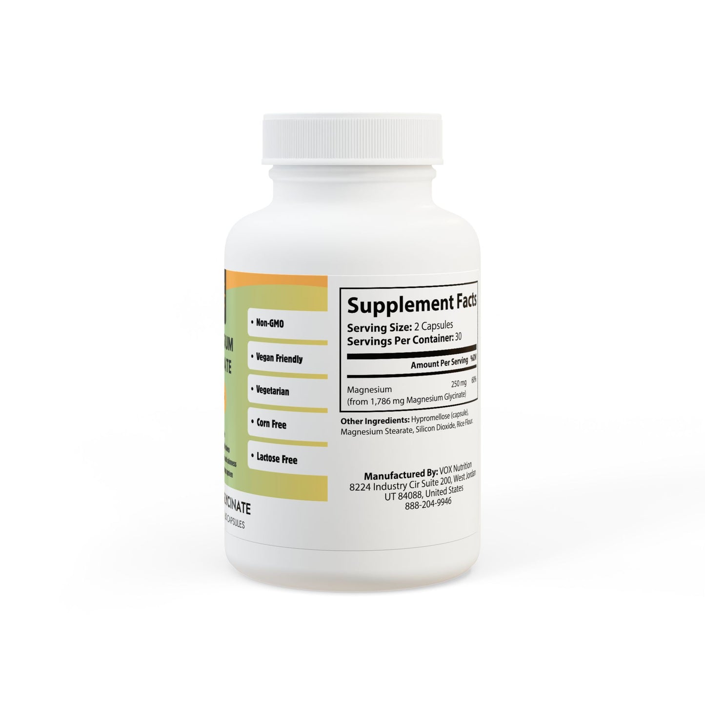 Magnesium Glycinate Supplement (60 Capsules)-Jinlume Inner Self-Care