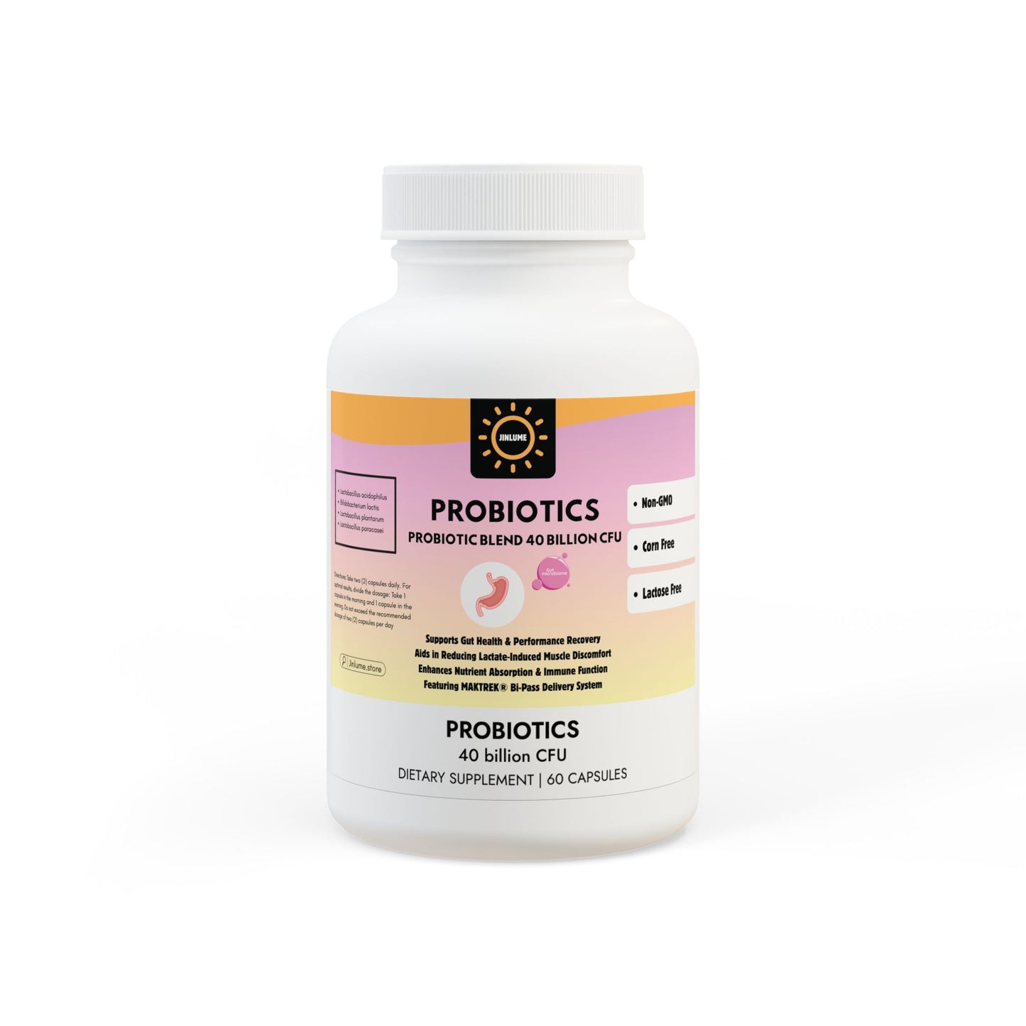 Probiotics Blend 40 Billion CFU Supplement (60 Capsules) - Jinlume Inner Self-Care