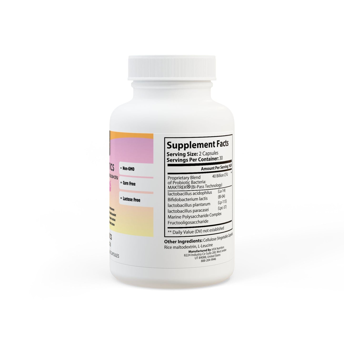 Probiotics Blend 40 Billion CFU Supplement (60 Capsules) - Jinlume Inner Self-Care