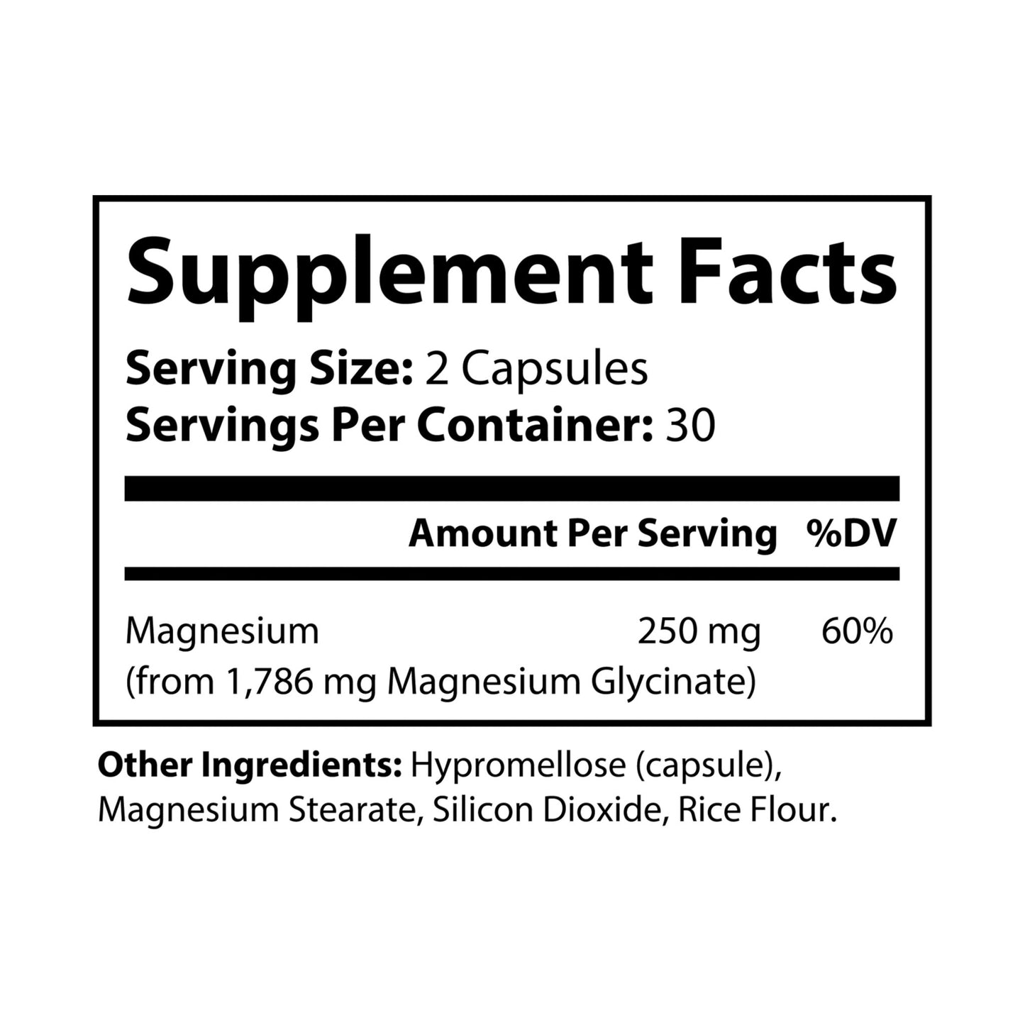 Magnesium Glycinate Supplement (60 Capsules)-Jinlume Inner Self-Care
